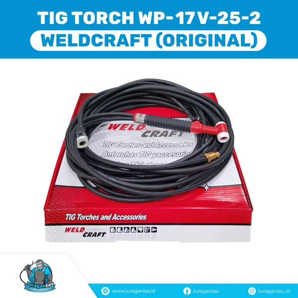 Tig Torch Set Double Cable WP-17V-25 Weldcraft