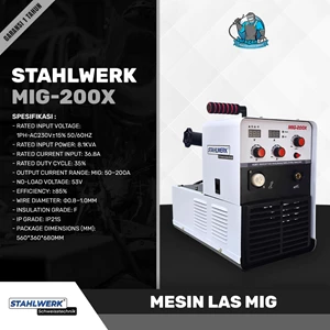 Mesin Las MIG/MAG 200A merk Stahlwerk tipe MIG-200X