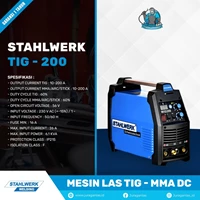 Mesin Las Tig-200A DC TIG + MMA Stahlwerk