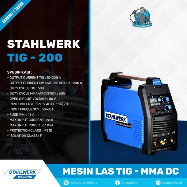 Mesin Las Stahlwerk Tipe Tig-200A